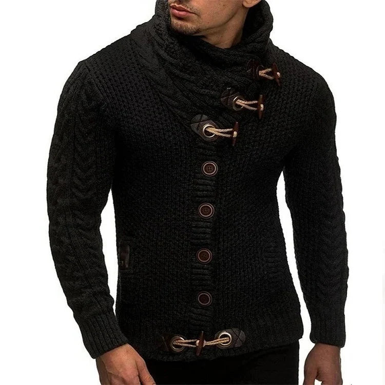 Knitted Sweater | Thick Knit & Toggle Closure | Warm and Comfortable