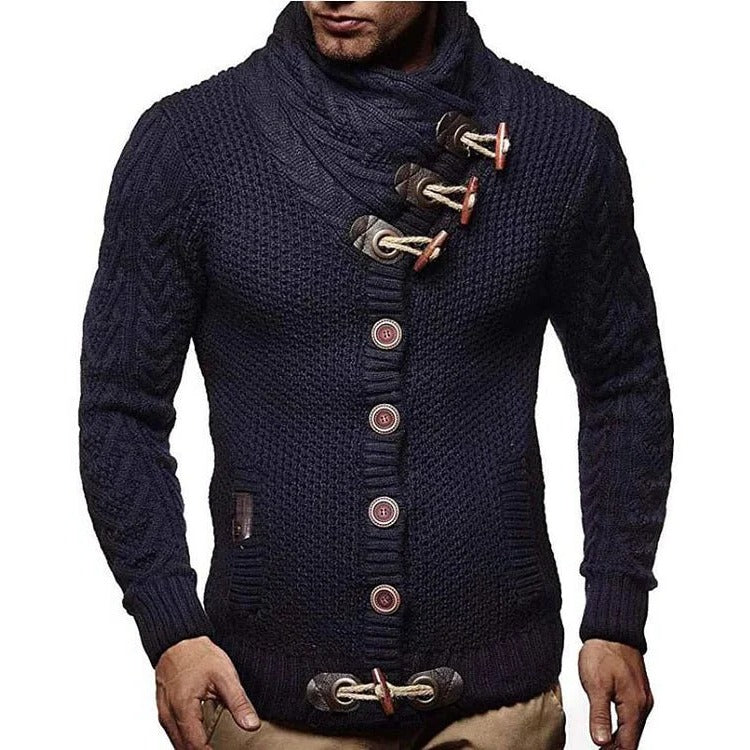 Knitted Sweater | Thick Knit & Toggle Closure | Warm and Comfortable