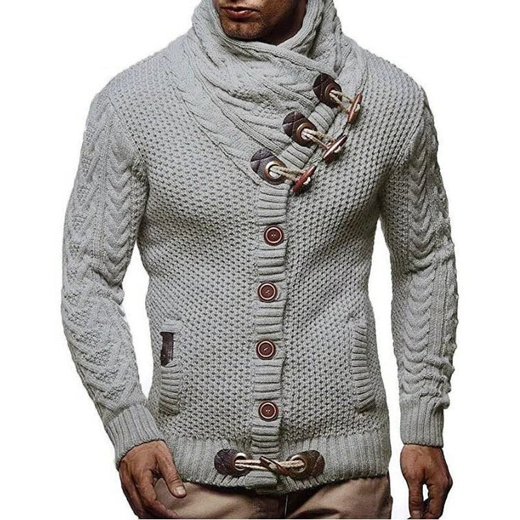 Knitted Sweater | Thick Knit & Toggle Closure | Warm and Comfortable