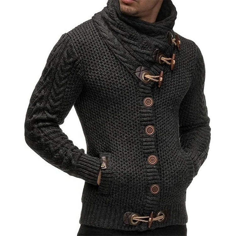 Knitted Sweater | Thick Knit & Toggle Closure | Warm and Comfortable