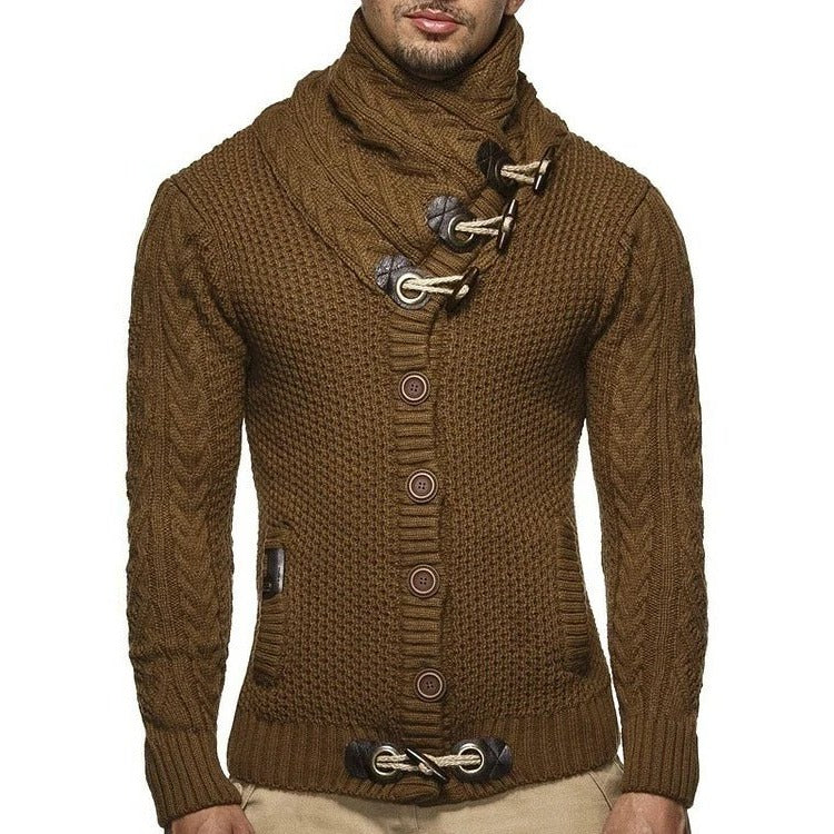 Knitted Sweater | Thick Knit & Toggle Closure | Warm and Comfortable