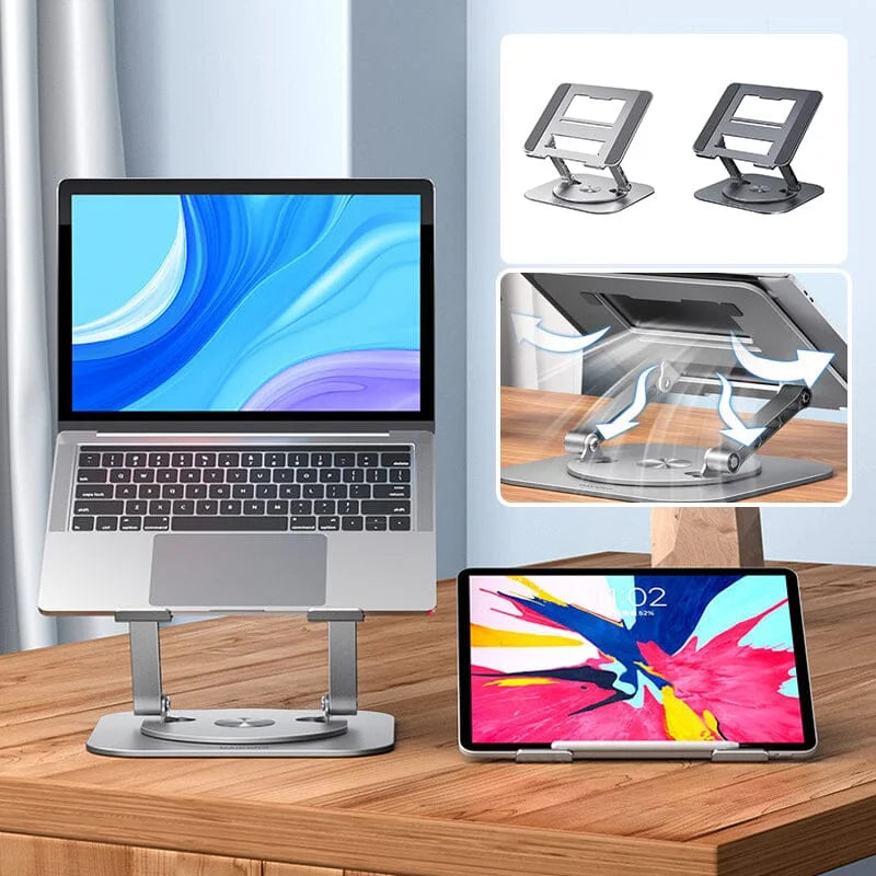 Laptop Stand | 360° Rotating & Height Adjustable | Foldable