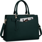 Laptop Tote | Waterproof PU Leather & Padded 15.6-Inch Compartment