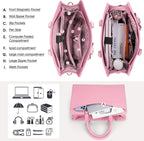 Laptop Tote | Waterproof PU Leather & Padded 15.6-Inch Compartment