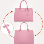 Laptop Tote | Waterproof PU Leather & Padded 15.6-Inch Compartment