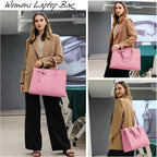 Laptop Tote | Waterproof PU Leather & Padded 15.6-Inch Compartment