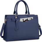 Laptop Tote | Waterproof PU Leather & Padded 15.6-Inch Compartment