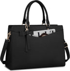 Laptop Tote | Waterproof PU Leather & Padded 15.6-Inch Compartment
