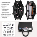 Laptop Tote | Waterproof PU Leather & Padded 15.6-Inch Compartment