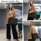 Laptop Tote | Waterproof PU Leather & Padded 15.6-Inch Compartment