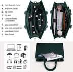Laptop Tote | Waterproof PU Leather & Padded 15.6-Inch Compartment