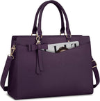 Laptop Tote | Waterproof PU Leather & Padded 15.6-Inch Compartment