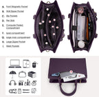 Laptop Tote | Waterproof PU Leather & Padded 15.6-Inch Compartment