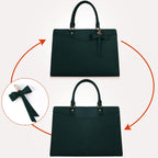 Laptop Tote | Waterproof PU Leather & Padded 15.6-Inch Compartment