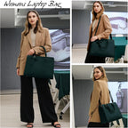 Laptop Tote | Waterproof PU Leather & Padded 15.6-Inch Compartment