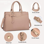 Laptop Tote | Waterproof PU Leather & Padded 15.6-Inch Compartment