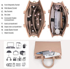 Laptop Tote | Waterproof PU Leather & Padded 15.6-Inch Compartment