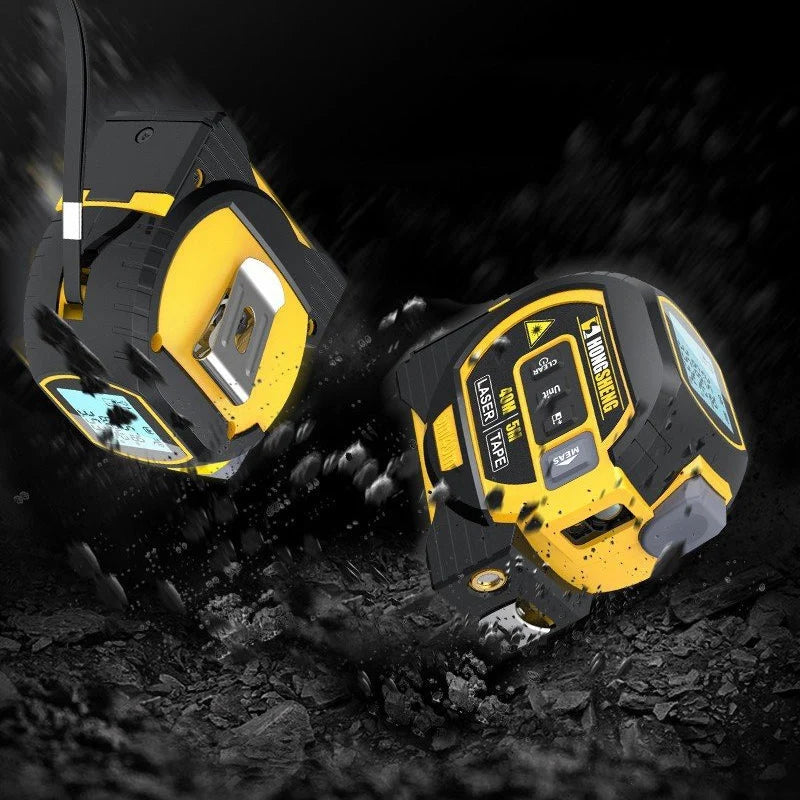 Laser Tape Measure | 3-in-1 Distance & Cross-Line | 5m Tape