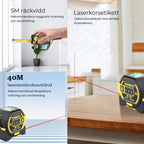 Laser Tape Measure | 3-in-1 Distance & Cross-Line | 5m Tape