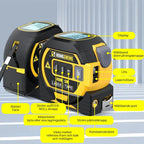 Laser Tape Measure | 3-in-1 Distance & Cross-Line | 5m Tape