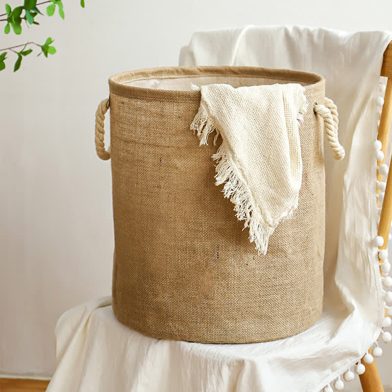 Laundry Basket | Waterproof Lining & Cotton-Linen Blend | Foldable