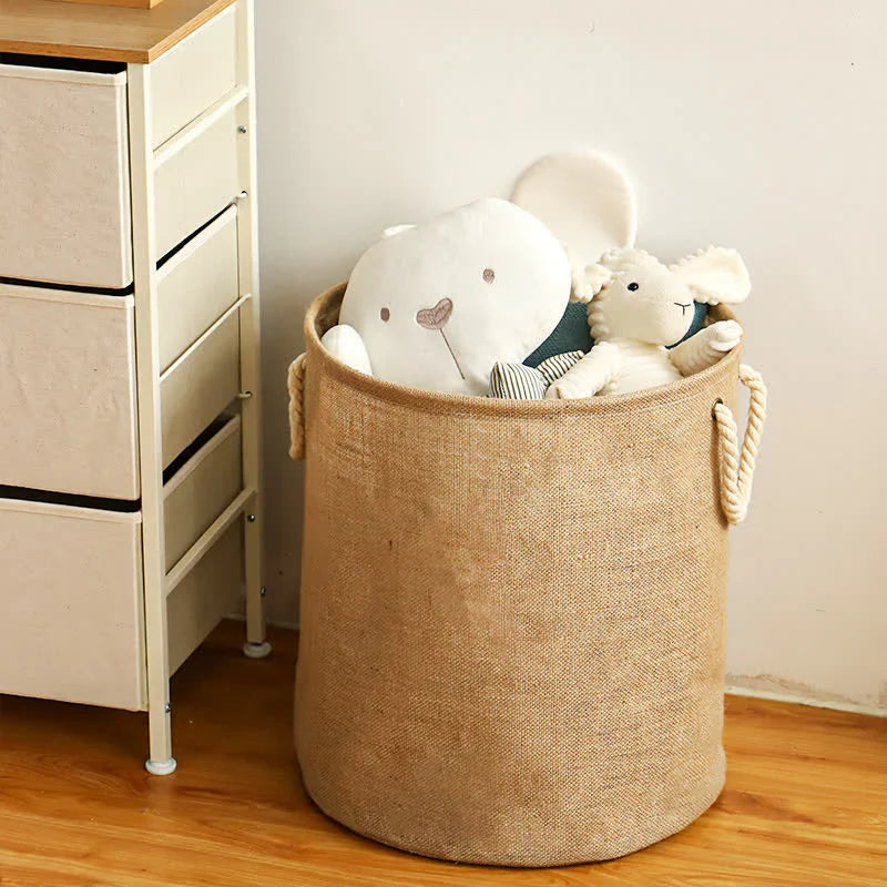 Laundry Basket | Waterproof Lining & Cotton-Linen Blend | Foldable
