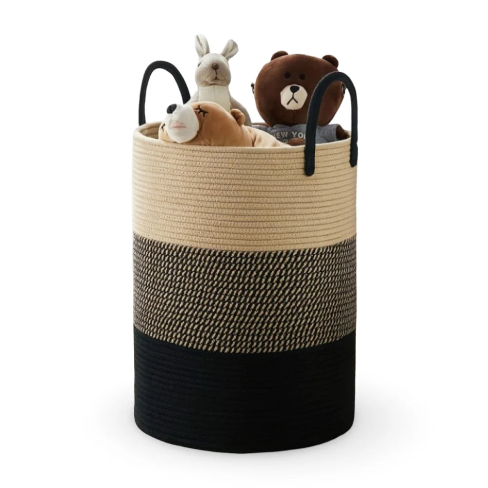 Laundry Basket | Woven Cotton & Collapsible | 58 L