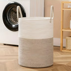 Laundry Basket | Woven Cotton & Collapsible | 58 L