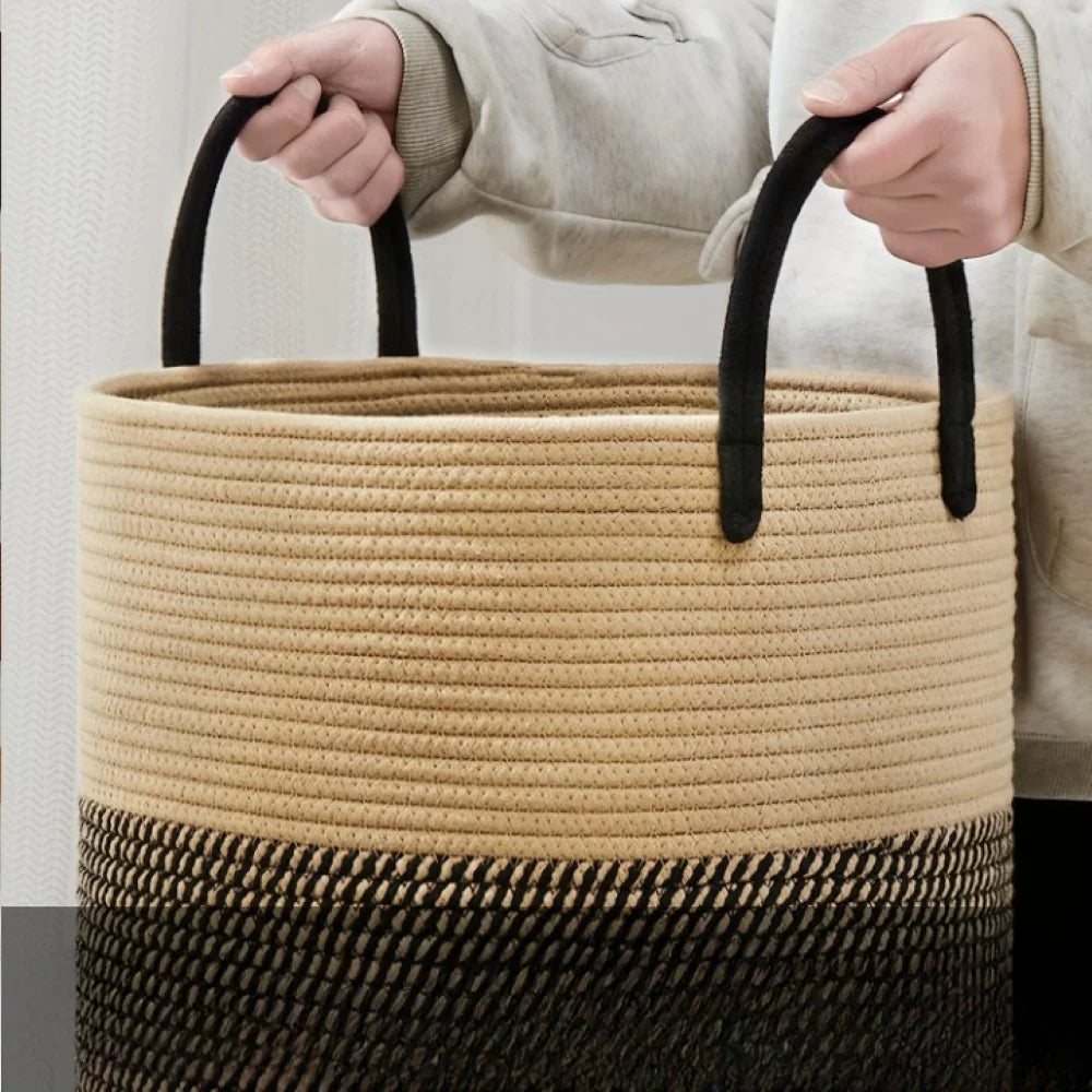 Laundry Basket | Woven Cotton & Collapsible | 58 L