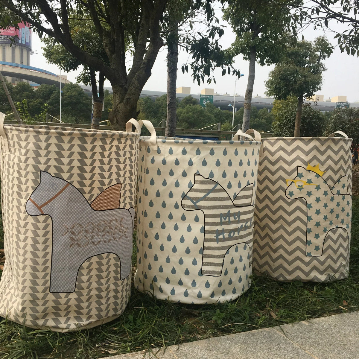 Laundry Hamper | Cotton & Linen | Collapsible & Self-Standing