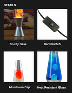 Lava Lamp | Swirling Wax Motion & Ambient Lighting | 37 cm High