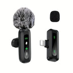 Lavalier Microphone | Compact Wireless USB-C Clip-On | Windscreen & Charger Included