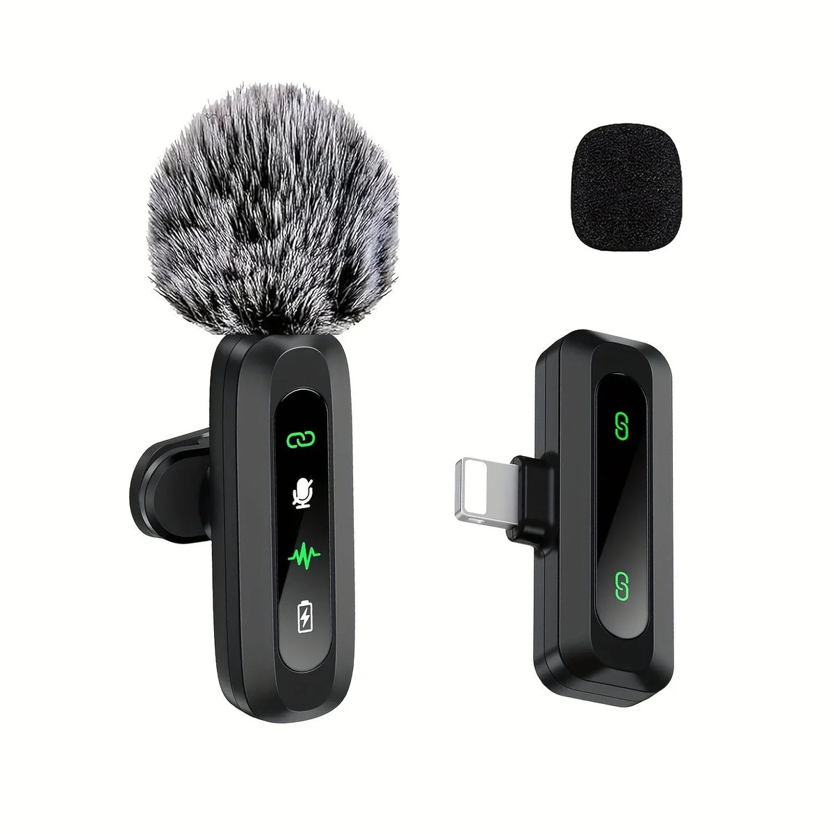 Lavalier Microphone | Compact Wireless USB-C Clip-On | Windscreen & Charger Included