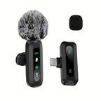 Lavalier Microphone | Compact Wireless USB-C Clip-On | Windscreen & Charger Included