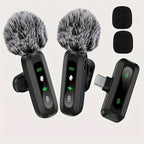 Lavalier Microphone | Compact Wireless USB-C Clip-On | Windscreen & Charger Included