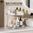 Lazy Susan Organizer | Clear Plastic Smooth-Spinning | 2-Tier