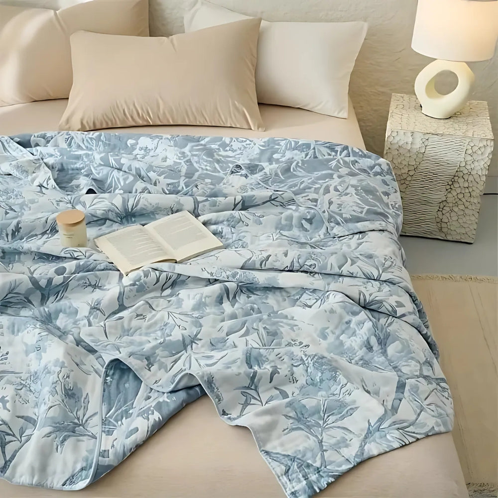 Leaf Pattern Throw Blanket