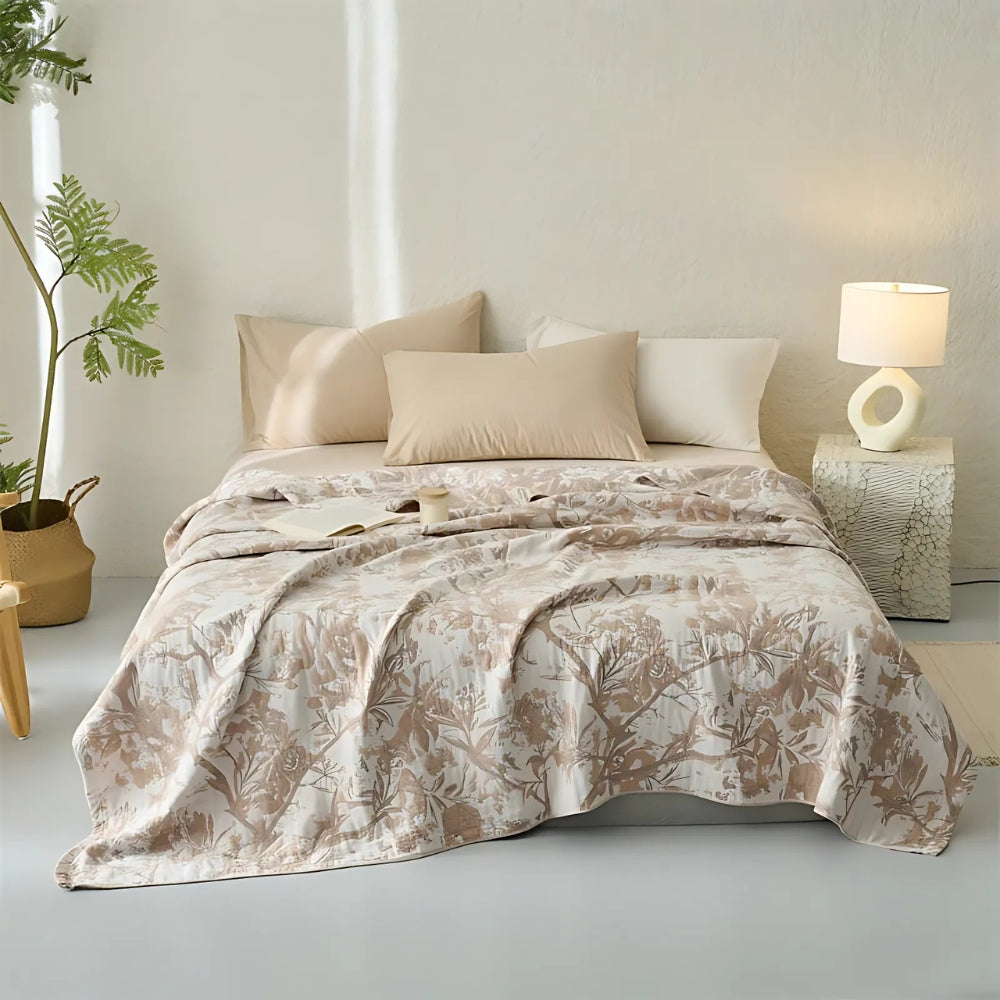 Leaf Pattern Throw Blanket