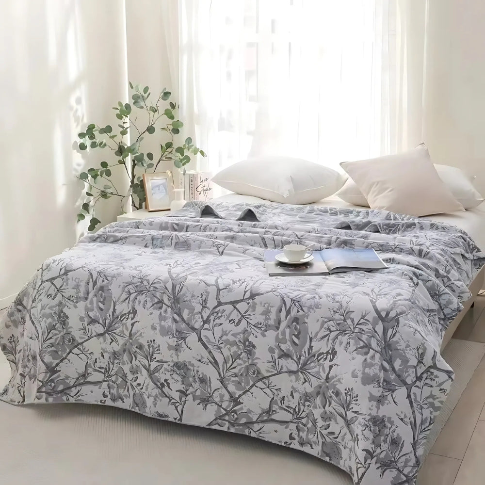 Leaf Pattern Throw Blanket