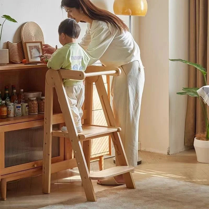 Learning Tower | Foldable High-Quality Wood & Tipping Protection | For Ages 1–3