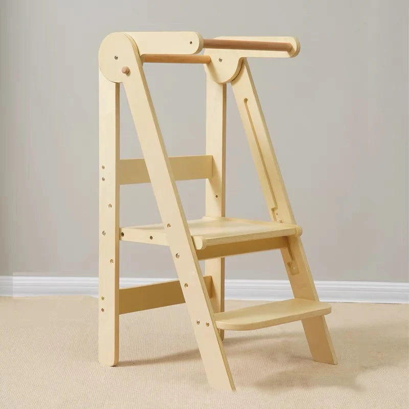 Learning Tower | Foldable High-Quality Wood & Tipping Protection | For Ages 1–3