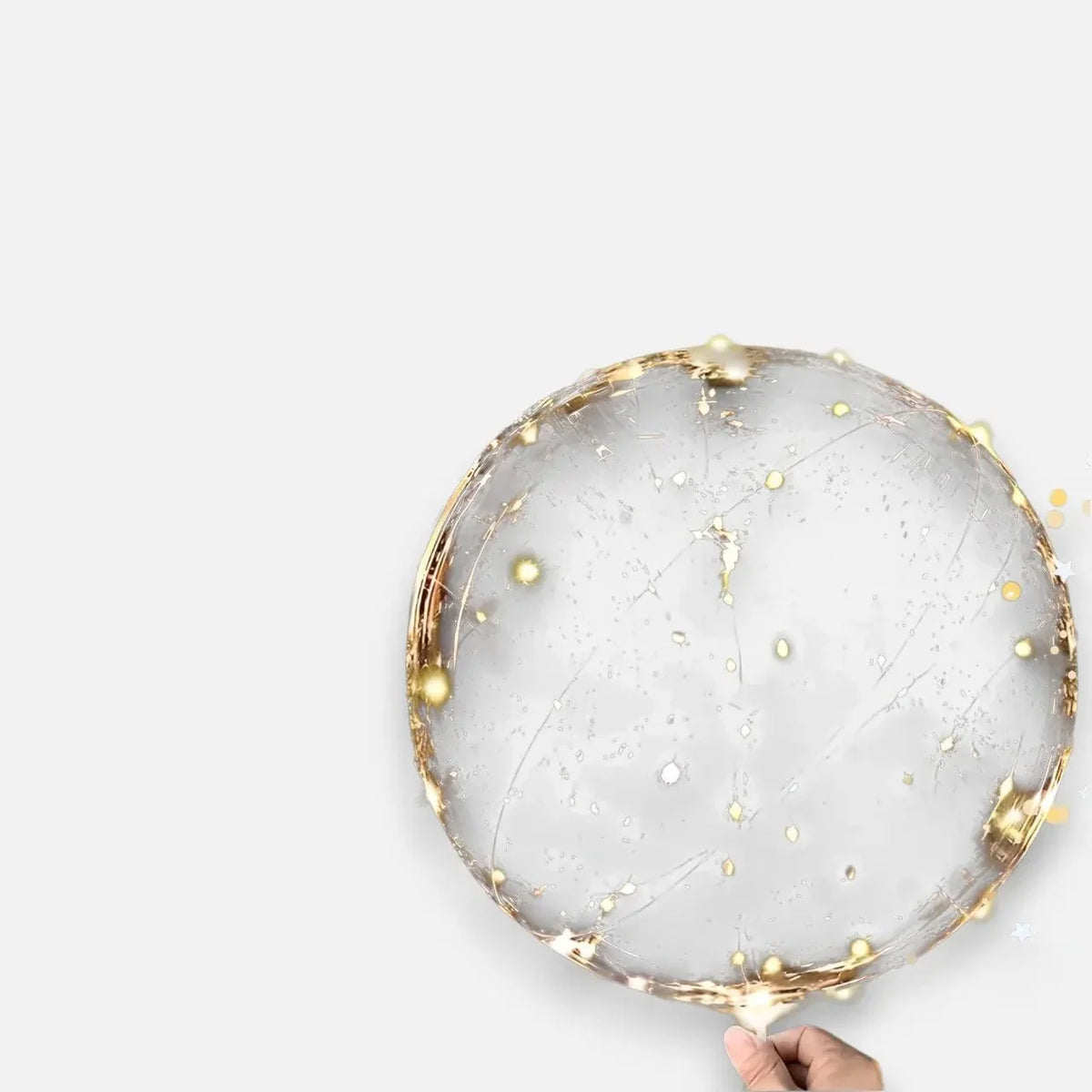 LED Balloons | Transparent & Warm White Light Wire | Set of 10