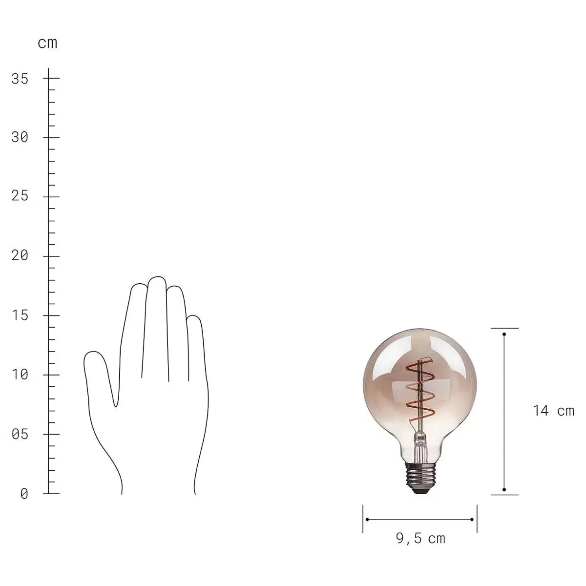 LED Bulb | Smoky Tinted Glass & Filament | E27 Socket