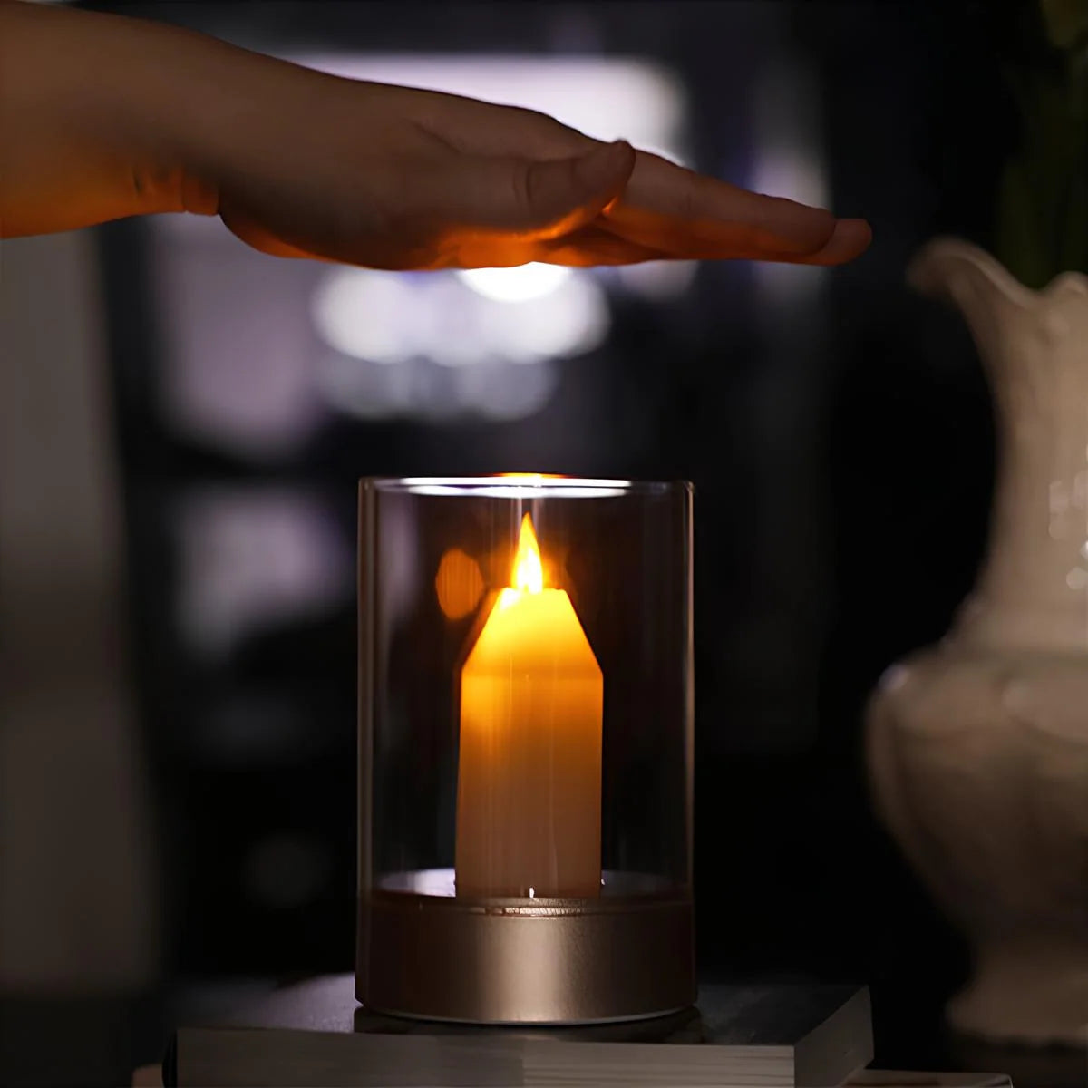 LED Candle Lamp | Gesture-Controlled & Flameless | Flickering Glow