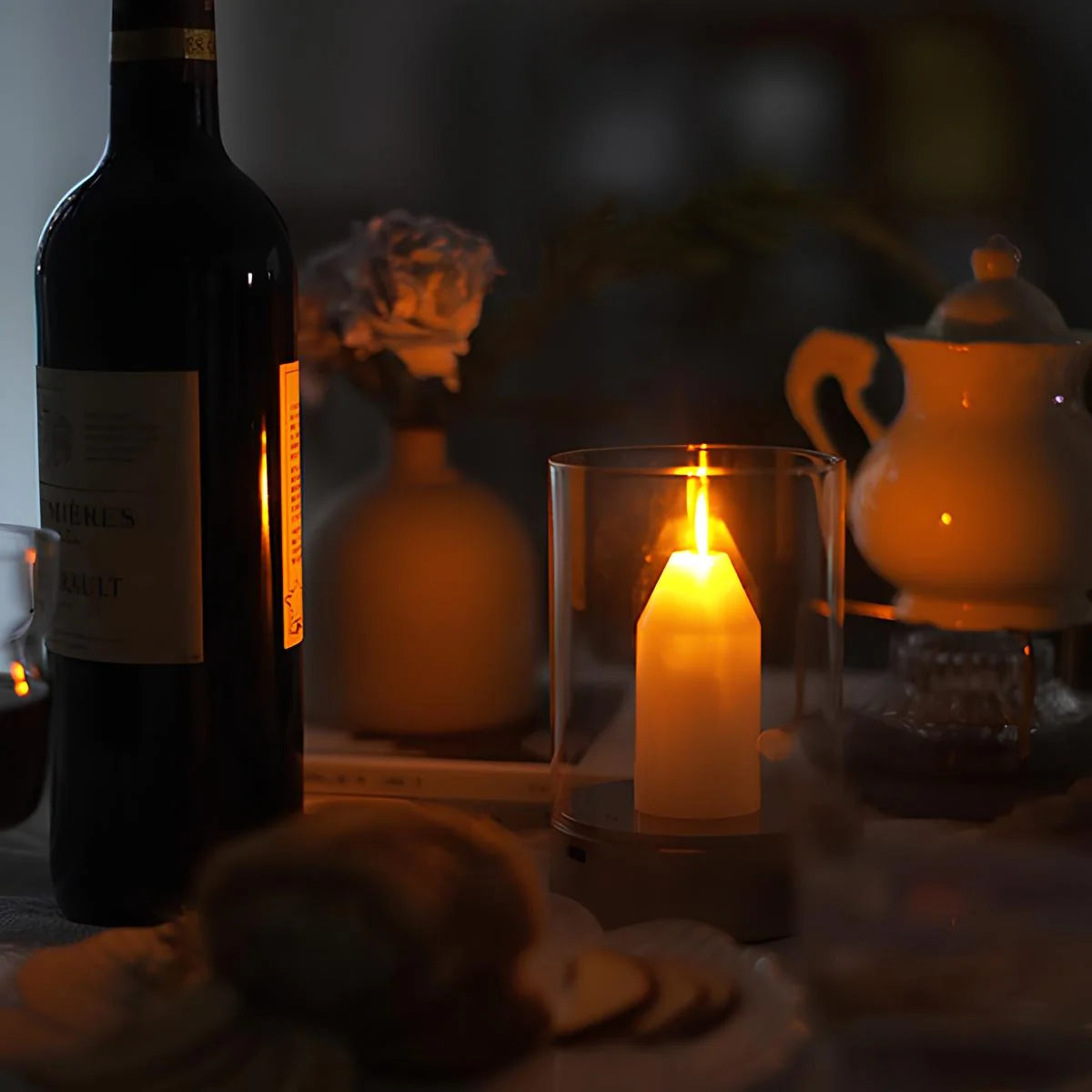 LED Candle Lamp | Gesture-Controlled & Flameless | Flickering Glow