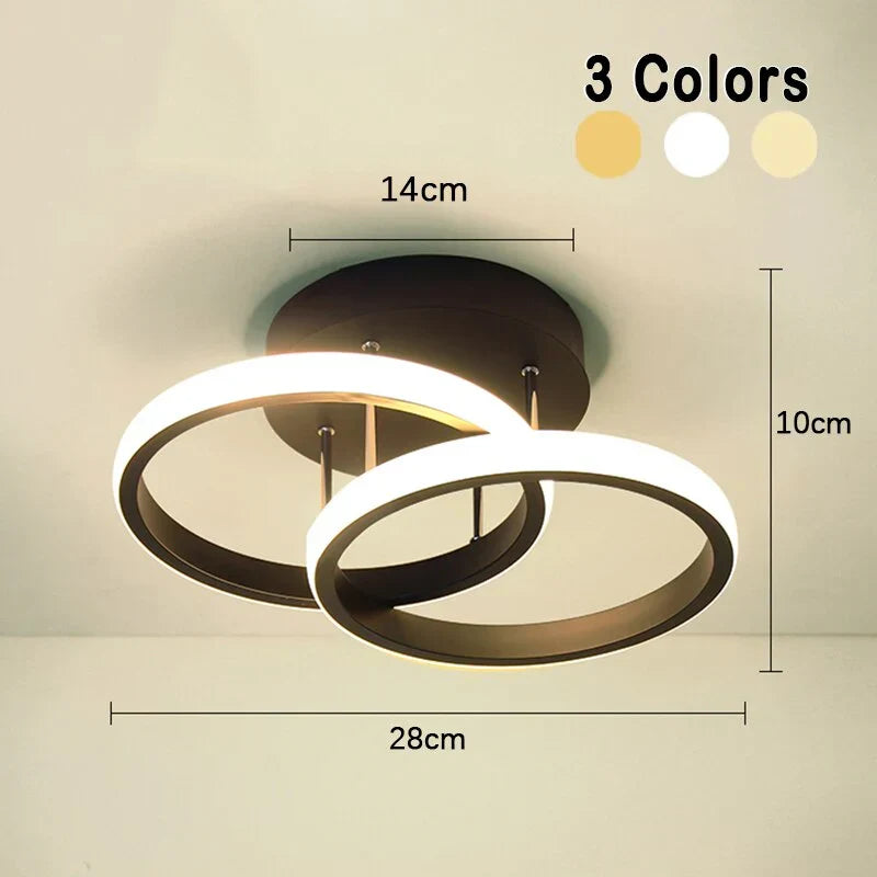 LED Ceiling Light | Geometric Flush-Mount Design | 3 Selectable Light Tones