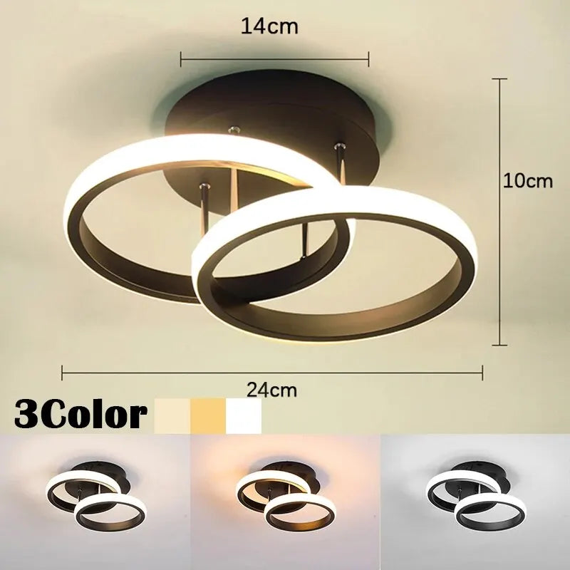 LED Ceiling Light | Geometric Flush-Mount Design | 3 Selectable Light Tones