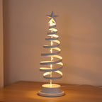 Tabletop LED Christmas Tree | Spiral Design with Star Top | 33 cm