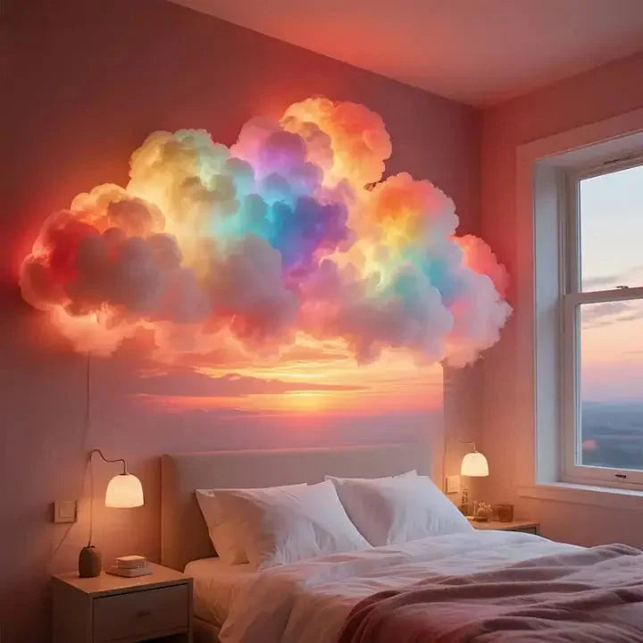 LED Cloud Light | Soft RGB Gradient & App-Controlled | 200 cm Width