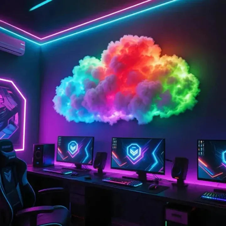 LED Cloud Light | Soft RGB Gradient & App-Controlled | 200 cm Width